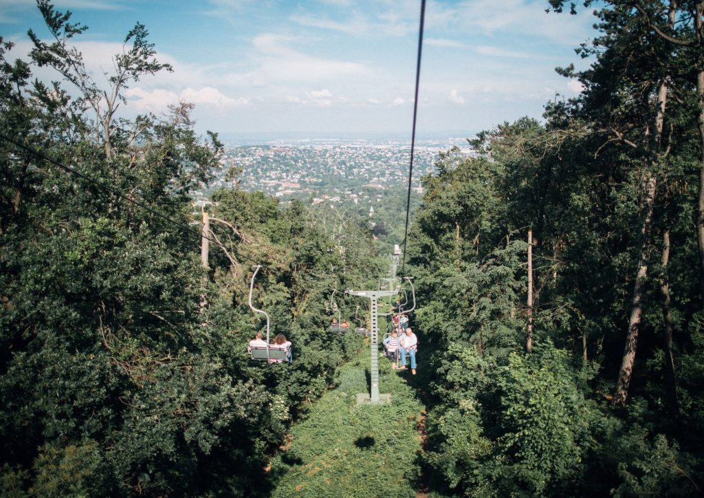 Télésiège avec vue panoramic -Cable car with panoramic view