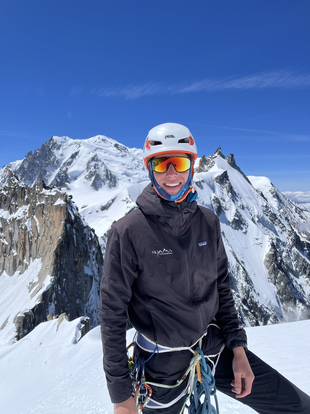 The Mont Blanc massif as a backdrop.