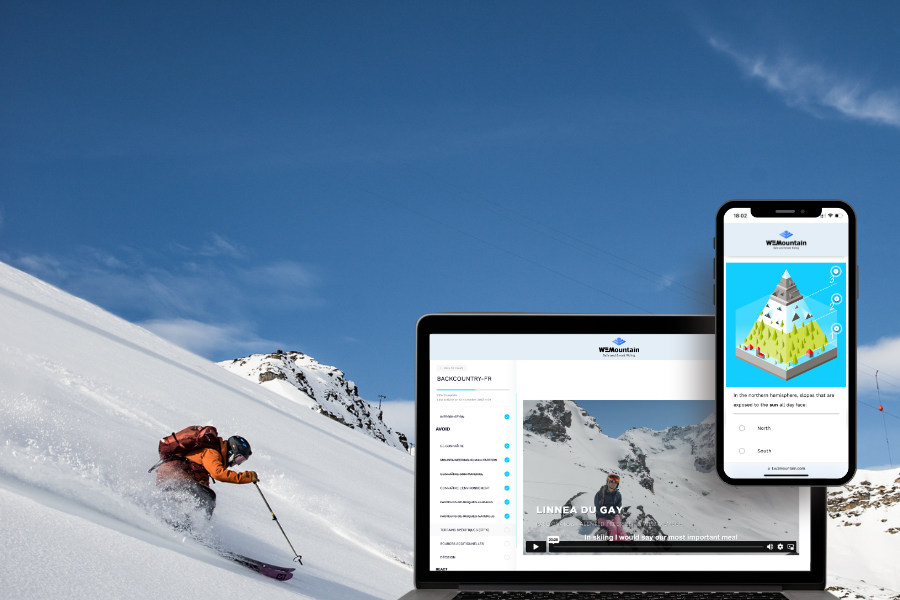 WEMountain cours avalanche avec Nuyama pour le ski hors-piste et backcountry. WEMountain avalanche training with Nuyama for off-piste skiing and backcountry.