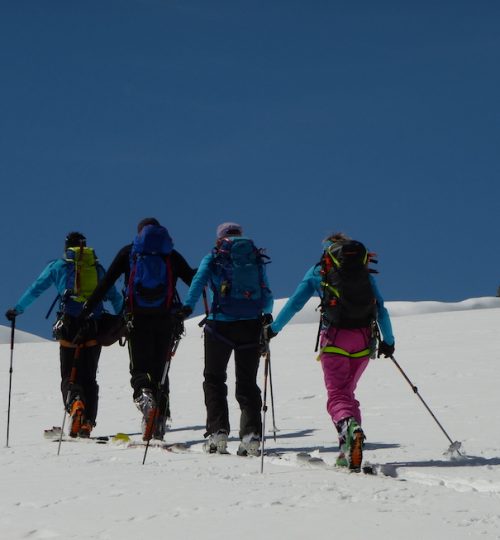 groupe ski de rando montée